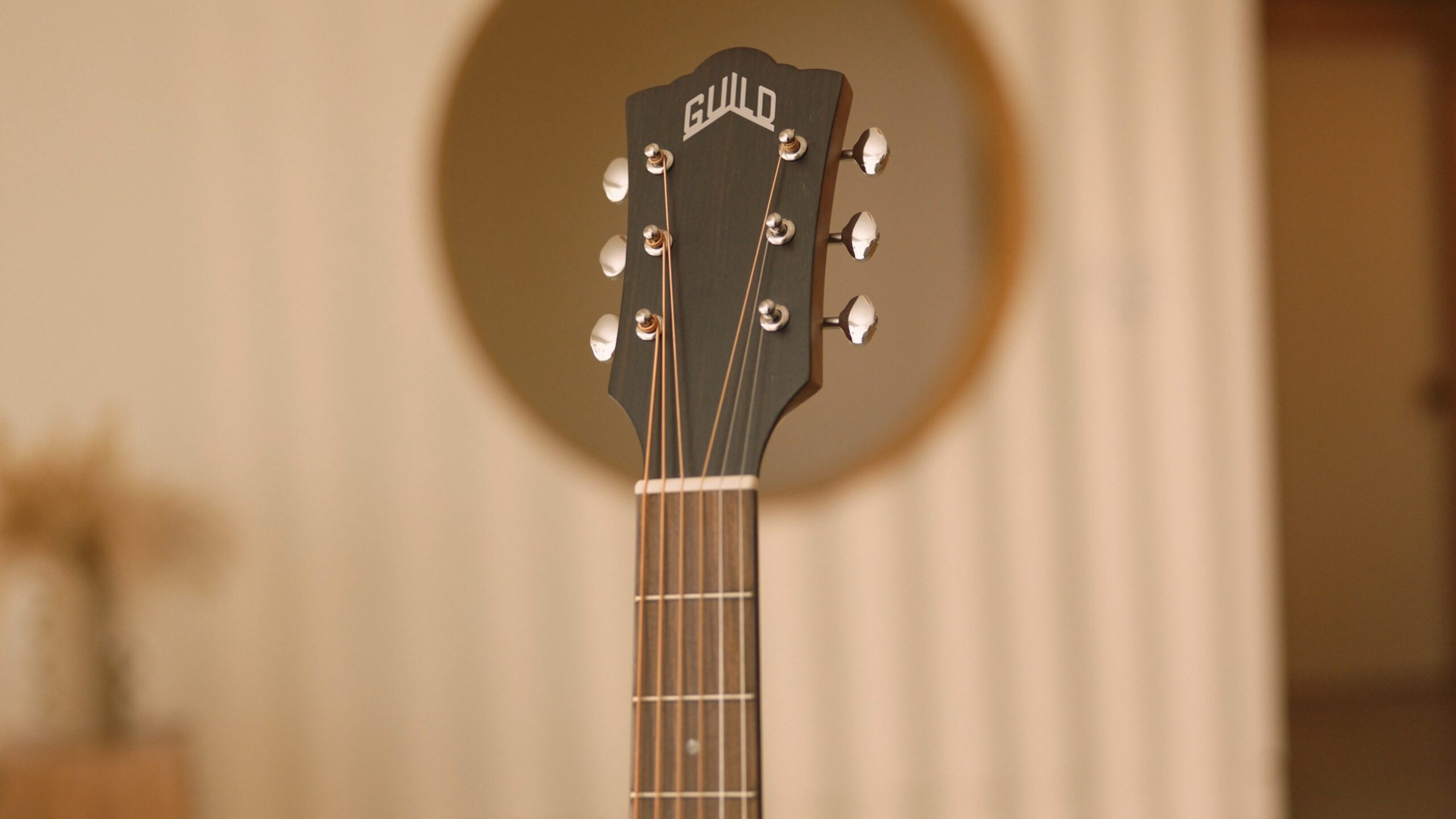 Guild acoustic guitar headstock